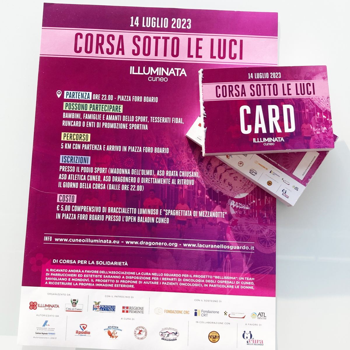 Cuneo Illuminata - Corsa sotto le luci 14 luglio 2023