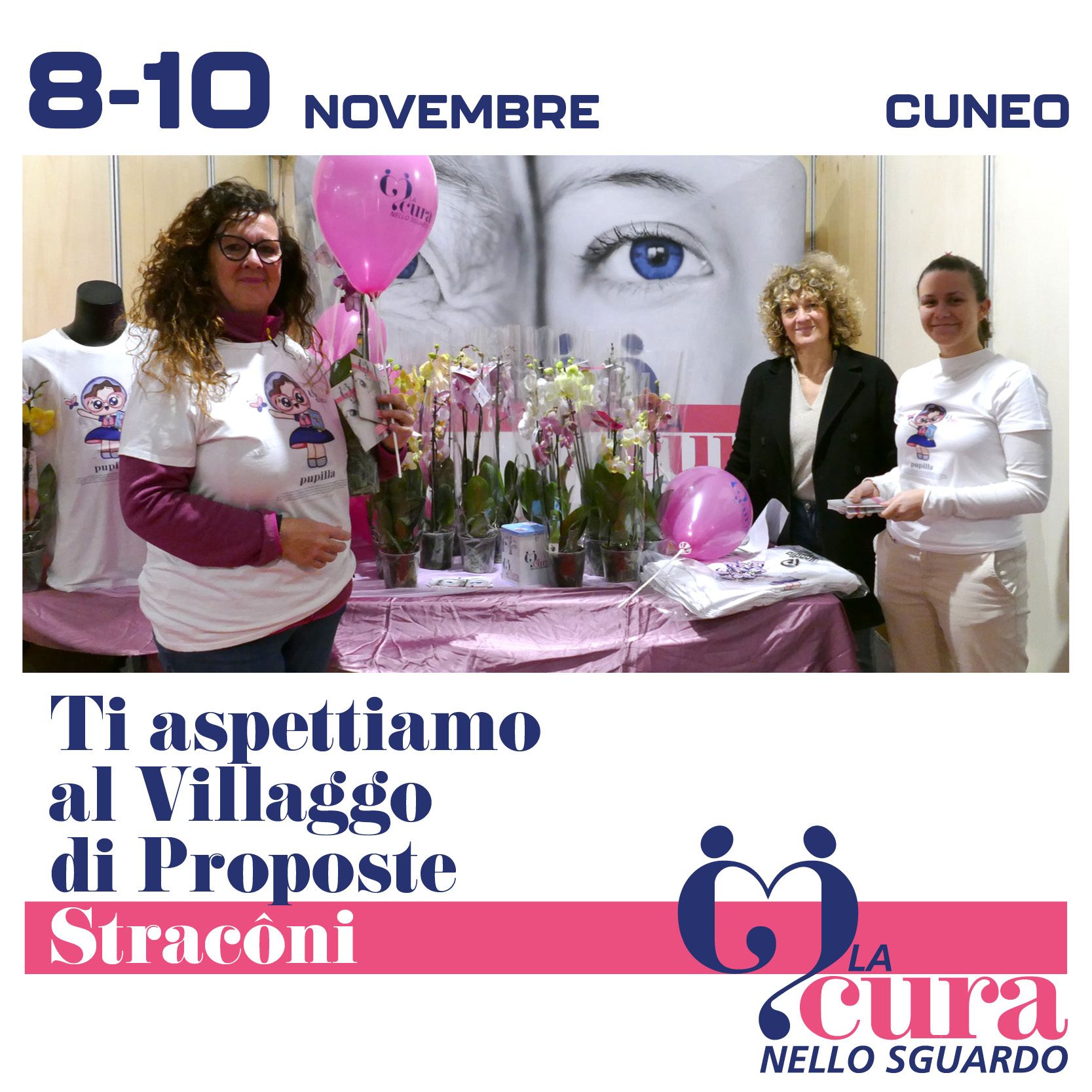 Stand La Cura nello Sguardo al Villaggio di Proposte Stracôni