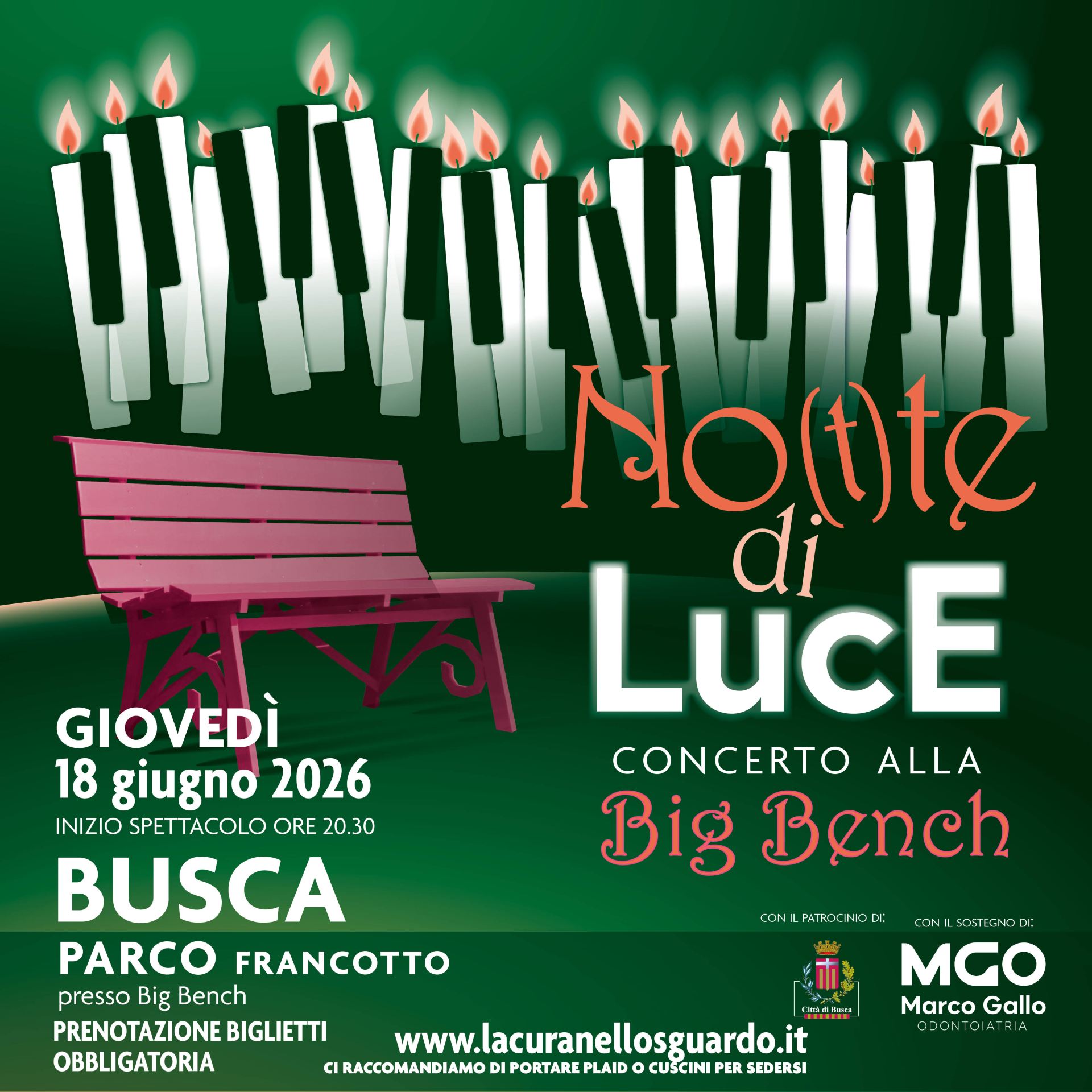 No(t)te di Luce: Sinfonie di Vita a Busca parco Francotto il 18 giugno 2026