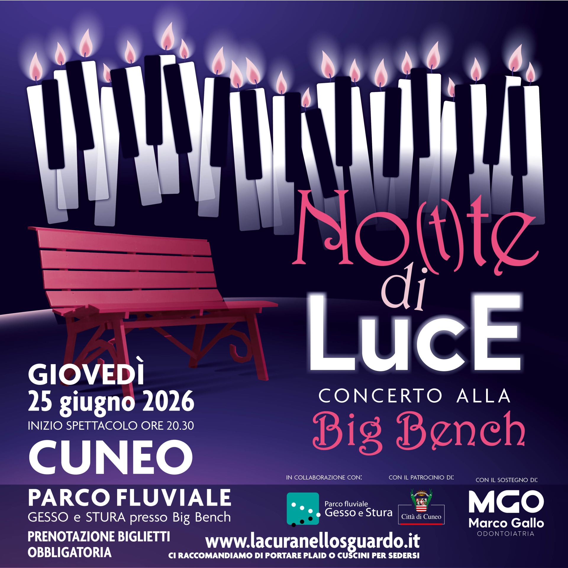Concerto Einaudi a lume di candela al Parco Fluviale di Cuneo il 25 giugno 2026