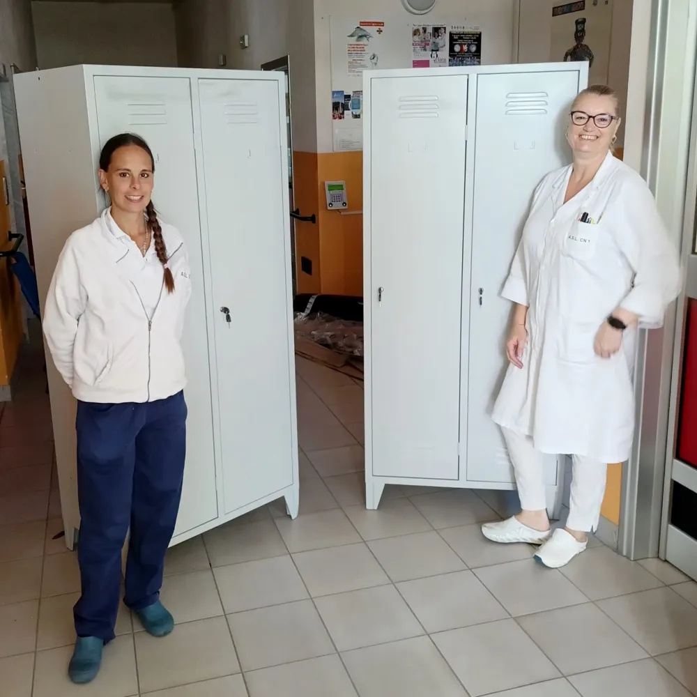 Gli armadietti per gli infermieri dell'Hospice di Busca 