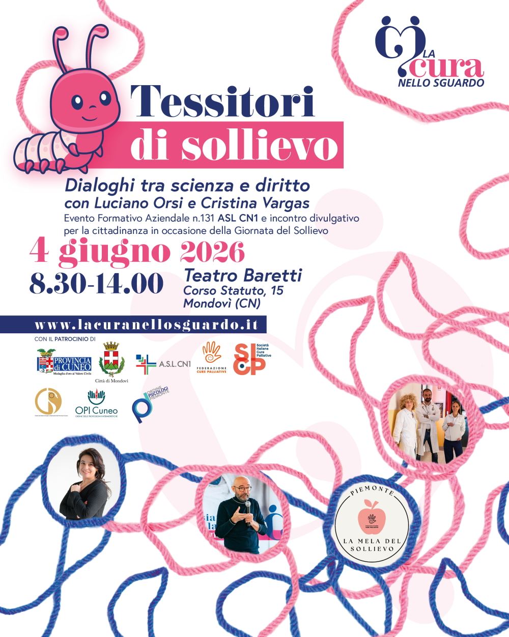 Tessitori di Sollievo | Convegno Cure Palliative Mondovì 2026 | La Cura nello Sguardo